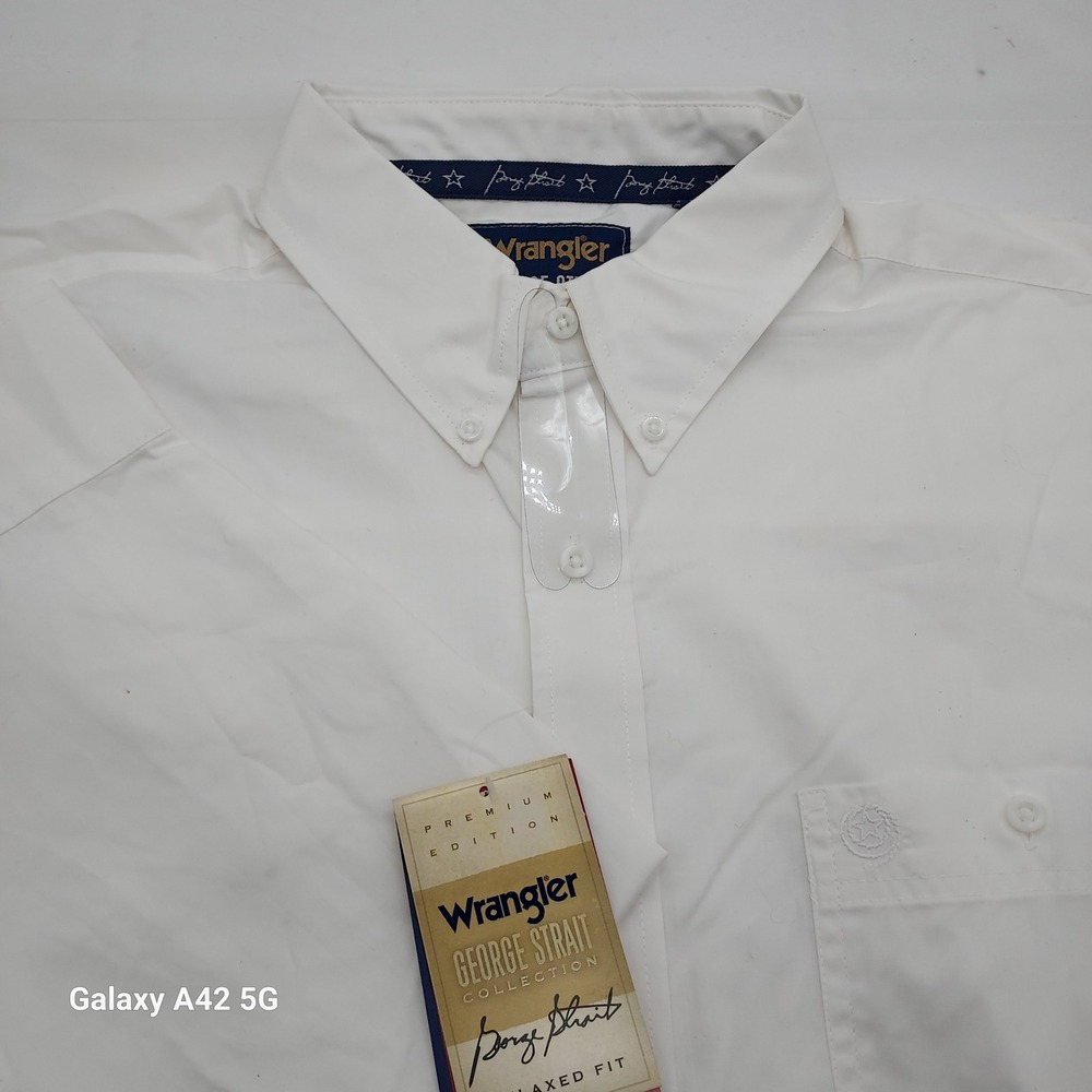 Wrangler George Strait White Performance Shirt XXL 10MGS268W Relaxed Fit